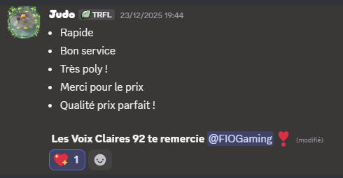 Capture de l'avis laissé par Judo